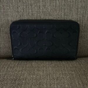Coach Black Embossed Wallet